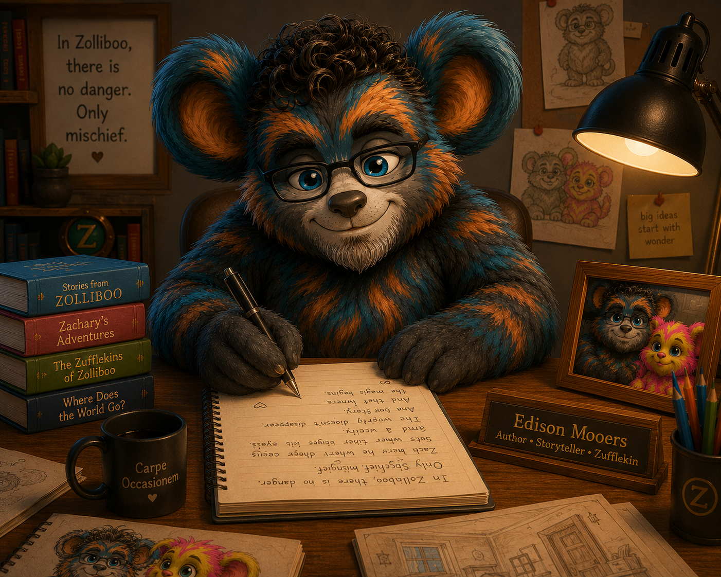 Edison Mooers, creator and author of Zolliboo